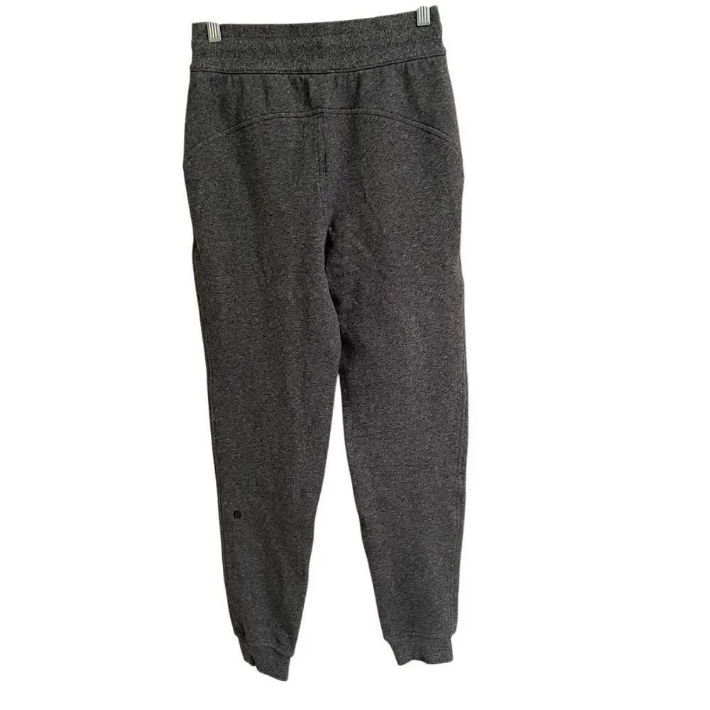 Lululemon Ready To Rulu‎ Women’s 4 High-rise Joggers Gray Drawstring Fleece Warm